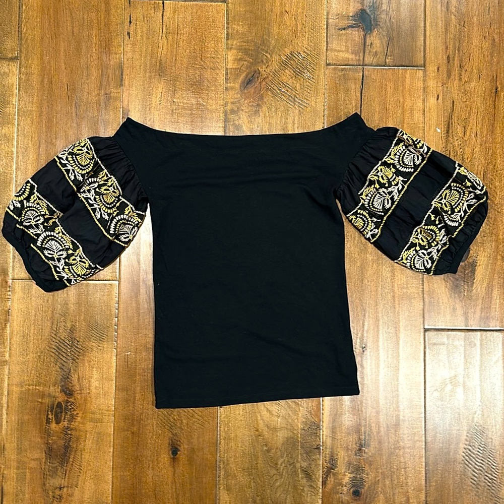 Free people tube puff sleeve knit top